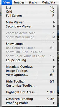 Apple Aperture shortcuts