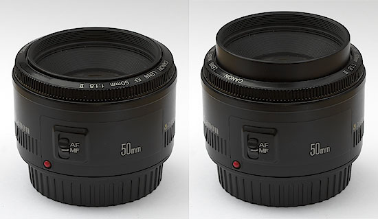 Canon EF 50 f/1.8 - Lens extends while focusing