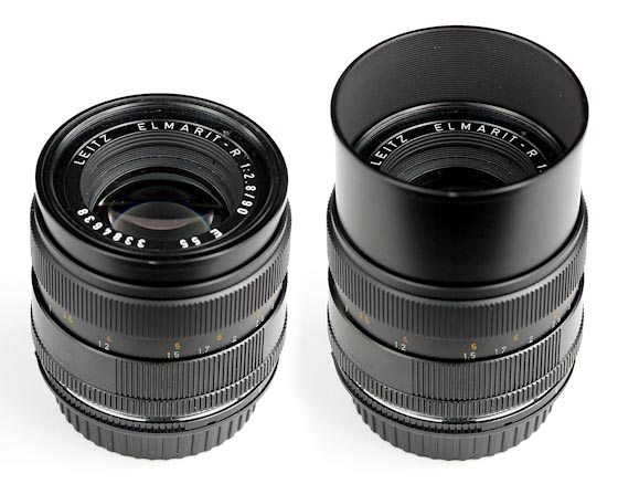 Leica Elmarit-R 90mm f/2.8 - Integrated lens hood