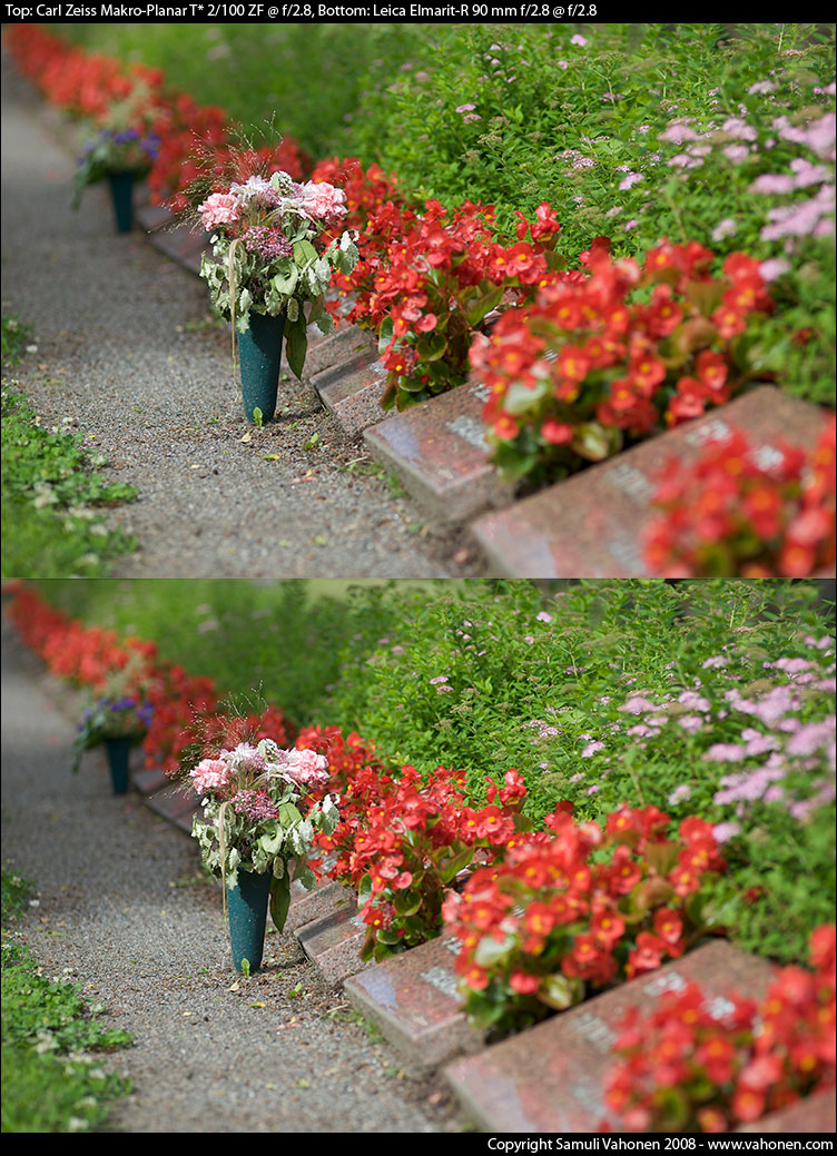 Carl Zeiss Makro-Planar T* 2/100 ZF vs. Leica Elmarit-R 90 mm f/2.8 - Headstones - f/2.8